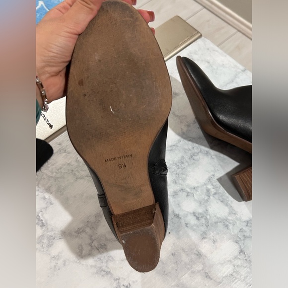 Madewell Women's The Billie Boot Size 9.5 Black Leather Block Heel Boho … - Picture 4 of 5